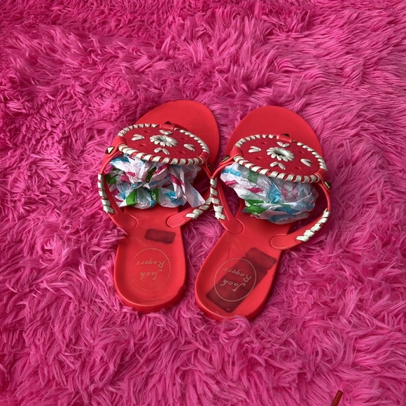 Jack Rogers Georgica jelly sandals in coral size 9 - Picture 3 of 9